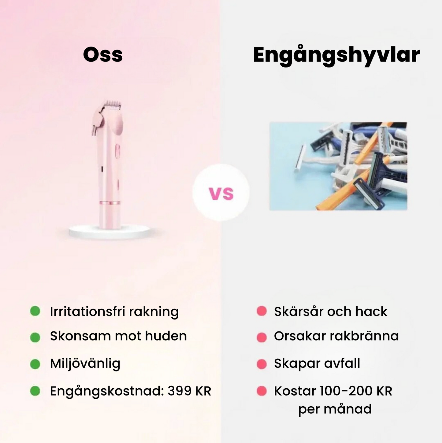 2-i-1 Smärtfri Bikini-Trimmer™